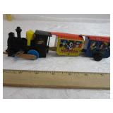 Tin toy Train Wind Up - Missing Middle Wheels
