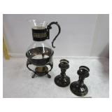 Sterling Silver Weighted Candle Sticks & Silver