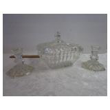 Candy Dish & Candle Sticks