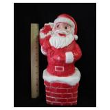 Vintage Small Blow Mold Santa - Needs a light