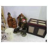 Photo Box, Antique Lamp, Christmas Decorations, &