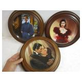 3 Framed Gone With The Wind Plates