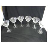 Beautiful Set of Etched Stemware