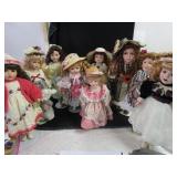 Beautiful Porcelain Dolls on Stands