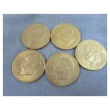 5 Eisenhower Dollars