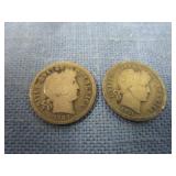 1911 & 1907 Barber Dimes