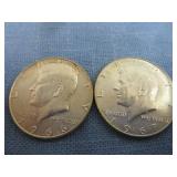 1966 & 1967 Kennedy Halves - 40% Silver