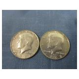 2 - 1968 40% Kennedy Half Dollars