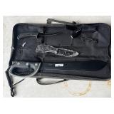 Knives and Machete w/case