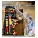 Flat of Fishing Line & Bobbers