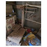 Old platform scale in barn