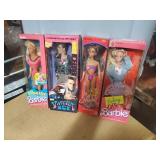 4 Barbie Dolls in Original Packaging