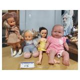 4 Assorted Baby Dolls