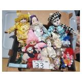 Lot of Clown Dolls