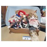 Raggedy Ann Doll & Other Assorted Dolls