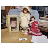 4 Assorted Dolls, 1 in Original Box