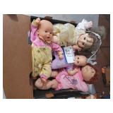 3 Baby Dolls & 1 Cabbage Patch Doll