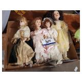 4 Porcelain Dolls