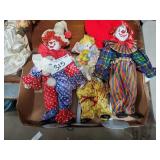 Lot of 3 Clown Dolls