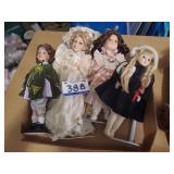 Lot of Assorted Dolls with Stands