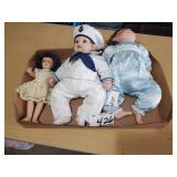 Sailor Baby Doll & 2 Other Dolls