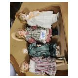 Lot of Dolls with Stands