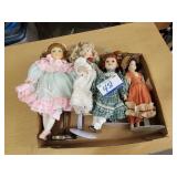 4 Dolls with Stands