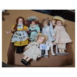 Various Standing Porcelain Dolls