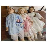 3 Assorted Dolls