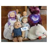 Mixed Lot of Dolls & Plush Animals