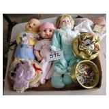 Mixed Lot of Dolls and Jewelry