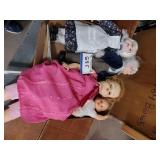 Grandma & Grandpa Doll, 2 Other Dolls