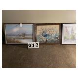 3 Framed Paintings