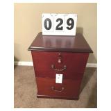 Wood 2 Drawer File Cabinet top drawer locks