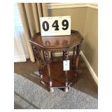 Wood 8 Leg Table 26" tall x 22" wide