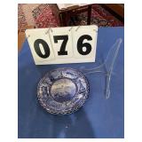 Statfordshire England plate and stand