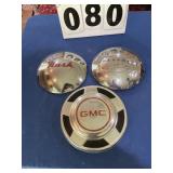 Nash, Chevrolet and GMC hub caps (Chevrolet has