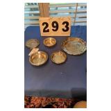 4 silver plate trays and silver hot plate