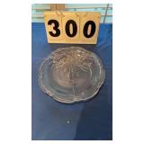 Glass Holiday serving tray
