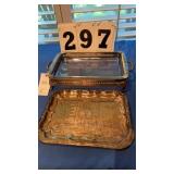 Pyrex casserole dish, silver plate casserole