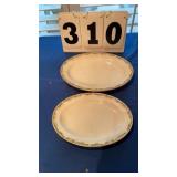 Matching serving dishes one 14 inch x 10 inch and