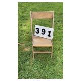 Old wood folding chair