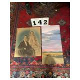 Painting on canvas and old photo