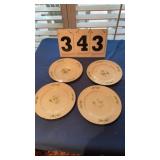 Set of 4 occupied Japan plates