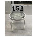 Metal table glass top