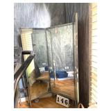 Tri mirror dors not fold 75 inches tall x 4 foot