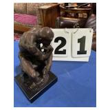 The ï¿½Thinkerï¿½ bronze 12 inches tall
