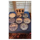 8 assorted plates