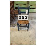 Small wood chair cane bottom (needs replacing)