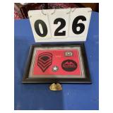 Columbia Military Academy framed items and cap